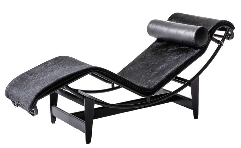 4 Chaise Longue à reglage continu Liege Schwarz Cassina